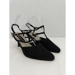 Unlisted Kenneth Cole Black Strappy Kitten Heels Pointed Toe Pumps 45167 10